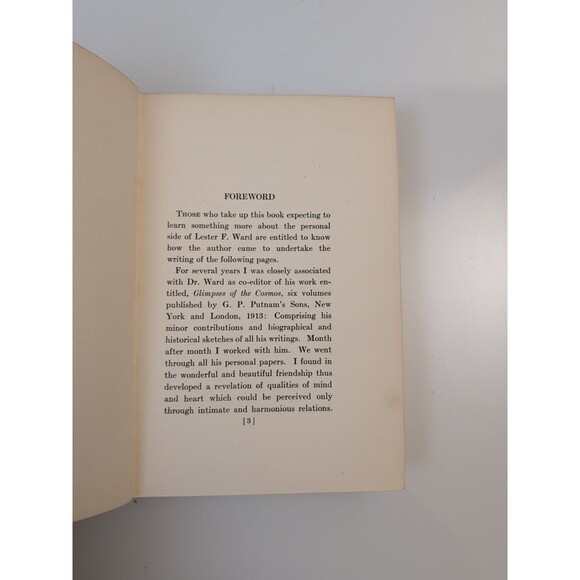 Lester F. Ward: A Personal Sketch - Emily Palmer Cape (1922) - Rare Biography - Picture 5 of 5